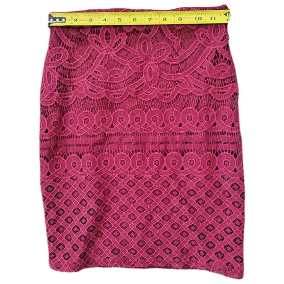 Charlotte Russe Red Wine Lace Mini Skirt Size XS Cocktail Party Mini Skirt - Picture 7 of 8
